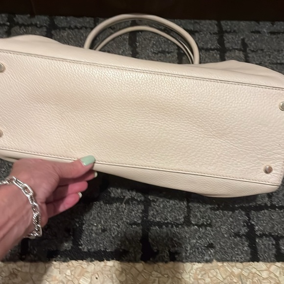 Kate Spade Ivory Pebble Leather Double Zip Work Tote - Picture 8 of 8